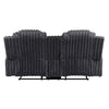 Phil Reclining Loveseat | Console and Cup Holders | Dark Gray Corduroy
