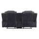 Phil Reclining Loveseat | Console and Cup Holders | Dark Gray Corduroy