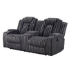 Phil Reclining Loveseat | Console and Cup Holders | Dark Gray Corduroy
