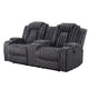 Phil Reclining Loveseat | Console and Cup Holders | Dark Gray Corduroy