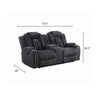 Phil Reclining Loveseat | Console and Cup Holders | Dark Gray Corduroy