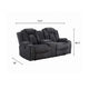 Phil Reclining Loveseat | Console and Cup Holders | Dark Gray Corduroy