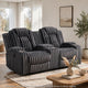 Phil Reclining Loveseat | Console and Cup Holders | Dark Gray Corduroy
