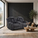 Phil Reclining Loveseat | Console and Cup Holders | Dark Gray Corduroy