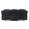 Phil Reclining Sofa with Tab Pull | Cup Holders | Dark Gray Corduroy