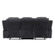 Phil Reclining Sofa with Tab Pull | Cup Holders | Dark Gray Corduroy