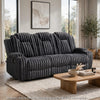 Phil Reclining Sofa with Tab Pull | Cup Holders | Dark Gray Corduroy