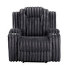 Phil Tab-Pull Recliner Chair with Cup Holders | Dark Gray Corduroy