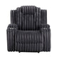 Phil Tab-Pull Recliner Chair with Cup Holders | Dark Gray Corduroy