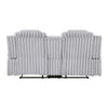 Phil Reclining Loveseat | Console and Cup Holders | Light Gray Corduroy
