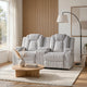 Phil Reclining Loveseat | Console and Cup Holders | Light Gray Corduroy