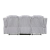 Phil Reclining Sofa with Tab Pull | Cup Holders | Light Gray Corduroy