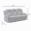 Phil Reclining Sofa with Tab Pull | Cup Holders | Light Gray Corduroy