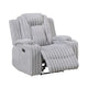 Phil Tab-Pull Recliner Chair with Cup Holders | Light Gray Corduroy