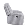 Phil Tab-Pull Recliner Chair with Cup Holders | Light Gray Corduroy