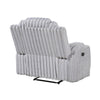 Phil Tab-Pull Recliner Chair with Cup Holders | Light Gray Corduroy