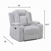 Phil Tab-Pull Recliner Chair with Cup Holders | Light Gray Corduroy
