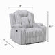 Phil Tab-Pull Recliner Chair with Cup Holders | Light Gray Corduroy