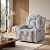 Phil Tab-Pull Recliner Chair with Cup Holders | Light Gray Corduroy