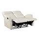 Henly Double Reclining Loveseat | Magazine Pockets | Beige Faux Leather