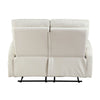 Henly Double Reclining Loveseat | Magazine Pockets | Beige Faux Leather