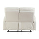 Henly Double Reclining Loveseat | Magazine Pockets | Beige Faux Leather