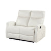 Henly Double Reclining Loveseat | Magazine Pockets | Beige Faux Leather