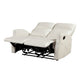 Henly Double Reclining Loveseat | Magazine Pockets | Beige Faux Leather