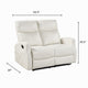 Henly Double Reclining Loveseat | Magazine Pockets | Beige Faux Leather