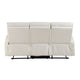 Henly Double Reclining Sofa with Magazine Pockets | Beige Faux Leather