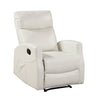 Henley Reclining Chair with Magazine Pocket | Beige Faux Leather