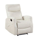 Henley Reclining Chair with Magazine Pocket | Beige Faux Leather