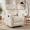 Henley Reclining Chair with Magazine Pocket | Beige Faux Leather
