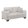 Covey Loveseat with 2 Pillows and Rubberwood Legs | Beige Chenille