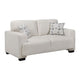 Covey Loveseat with 2 Pillows and Rubberwood Legs | Beige Chenille