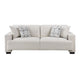 Covey Sofa with 4 Accent Pillows | Rubberwood Legs | Beige Chenille