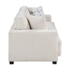 Covey Sofa with 4 Accent Pillows | Rubberwood Legs | Beige Chenille