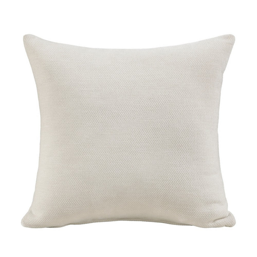 Covey Sofa with 4 Accent Pillows | Rubberwood Legs | Beige Chenille
