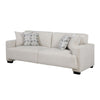 Covey Sofa with 4 Accent Pillows | Rubberwood Legs | Beige Chenille