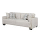 Covey Sofa with 4 Accent Pillows | Rubberwood Legs | Beige Chenille
