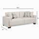 Covey Sofa with 4 Accent Pillows | Rubberwood Legs | Beige Chenille