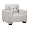Covey Accent Chair with 1 Pillow and Rubberwood Legs | Beige Chenille