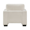 Covey Accent Chair with 1 Pillow and Rubberwood Legs | Beige Chenille