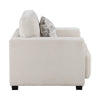 Covey Accent Chair with 1 Pillow and Rubberwood Legs | Beige Chenille
