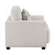 Covey Accent Chair with 1 Pillow and Rubberwood Legs | Beige Chenille