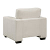 Covey Accent Chair with 1 Pillow and Rubberwood Legs | Beige Chenille