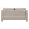 Evany Loveseat with 2 Accent Pillows | Upholstered Legs | Taupe Chenille