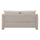 Evany Loveseat with 2 Accent Pillows | Upholstered Legs | Taupe Chenille