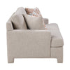 Evany Loveseat with 2 Accent Pillows | Upholstered Legs | Taupe Chenille