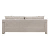 Evany Sofa with 4 Accent Pillows | Upholstered Legs | Taupe Chenille